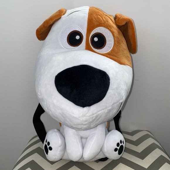 NWT! Secret Life of Pets Max Plush Jack Russel Dog 13" Stuffed Animal Backpack - Picture 1 of 10
